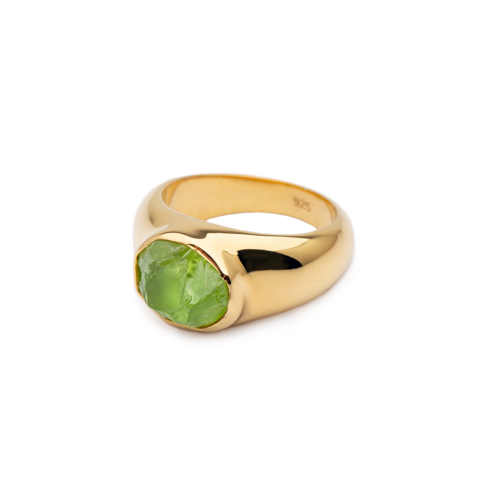 The ANIMA Ring Peridot Gold Plated