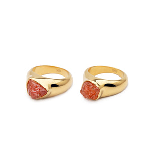 The ANIMA Ring Spessartine Garnet Gold Plated