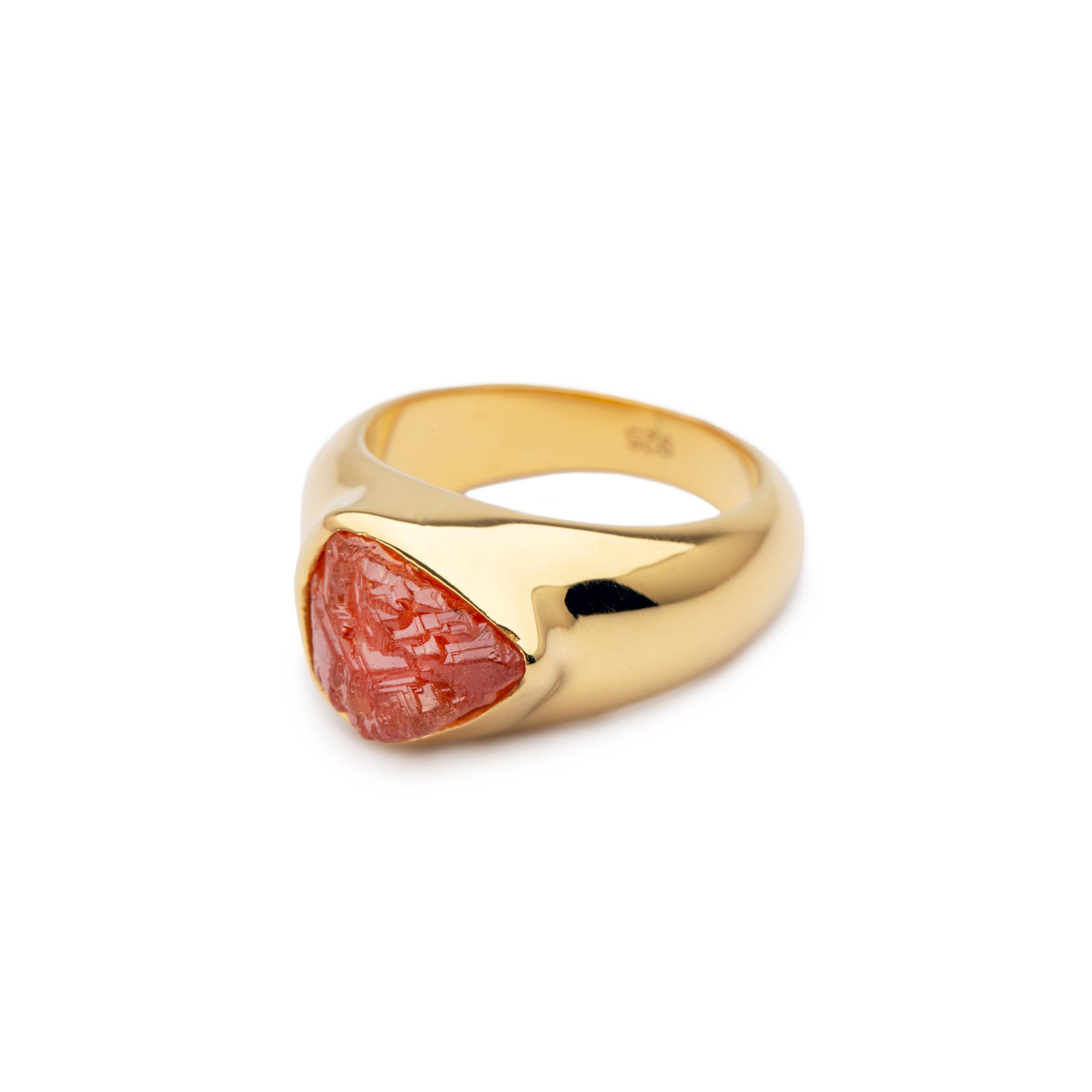 The ANIMA Ring Spessartine Garnet Gold Plated