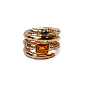 The LUST Ring Citrine Gold Plated
