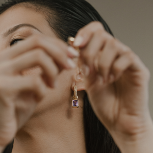 The DAYDREAM Earrings Amethyst Gold Plated