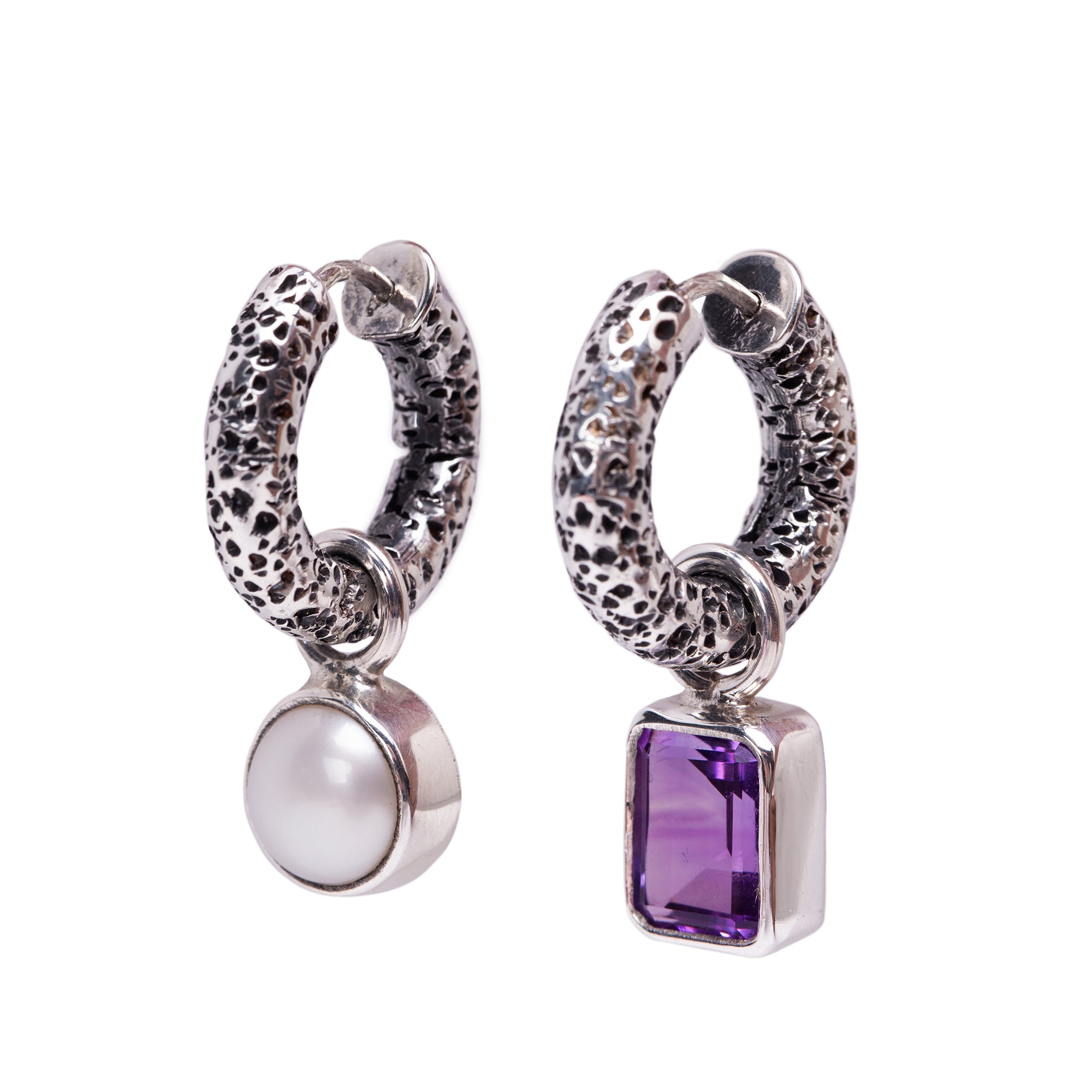 Amethyst February Birthstone Charm Bracelet Murano Beads, Pandora Style  Inspired