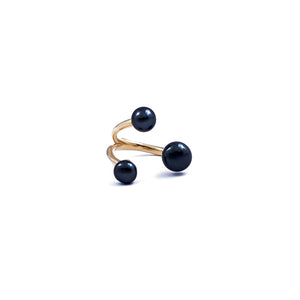 The GRAVITY PEARL Midi Ring Gold Plated